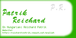 patrik reichard business card